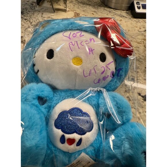 Basic Fun Care Bear X Sanrio Hello Kitty Grumpy Bear Red Bow Fun Size Plush Toy - Picture 16 of 16